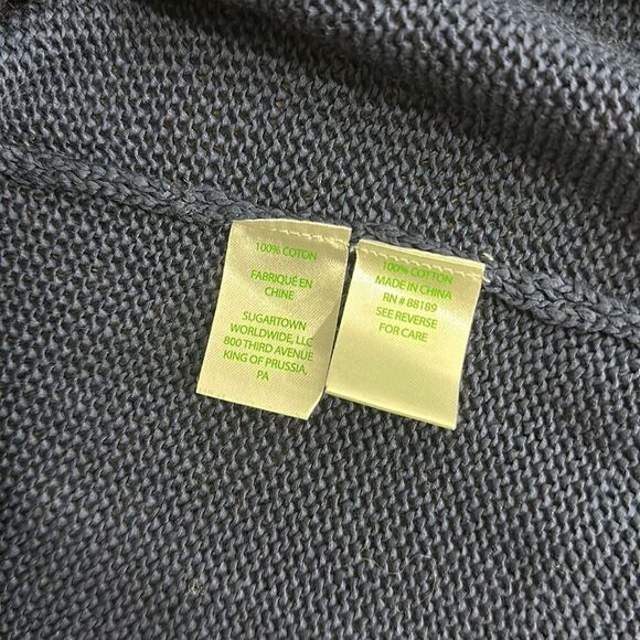 Lilly Pulitzer Navy Blue Cotton Knit Short Sleeve Cardigan Size Small - Picture 4 of 7